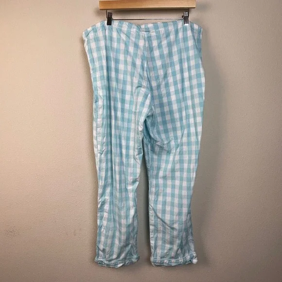 BedHead Pajamas Exclusive Neiman Marcus Blue Gingham Pajama Pants Women's Large - Picture 5 of 8